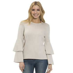 Sail to Sable Cashmere Double Bell Sleeve Sweater